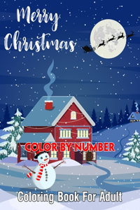 Merry Christmas Color By Number Coloring Book For Adult