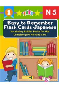 Easy to Remember Flash Cards Japanese Vocabulary Builder Books for Kids Complete Kanji JLPT N5 Card