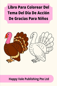 Libro Para Colorear Del Tema Del Día De Acción De Gracias Para Niños