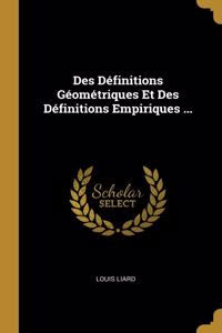 Des Définitions Géométriques Et Des Définitions Empiriques ...