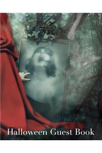 Red Hooded scary Halloween Guest Book