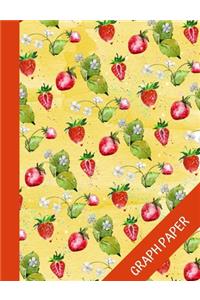 Strawberry: Beautiful Graph Paper Notebook For Math And Science, Quad Ruled, Perfect For School And Studies