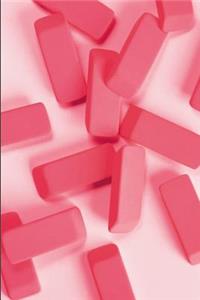 School Journal Pink Rubber Erasers Lined Journal Pages