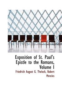 Exposition of St. Paul's Epistle to the Romans, Volume I