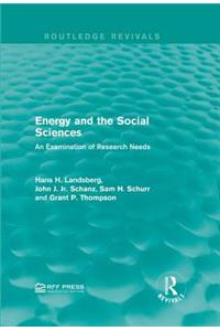 Energy and the Social Sciences