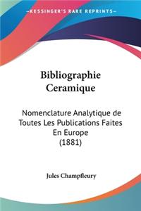 Bibliographie Ceramique