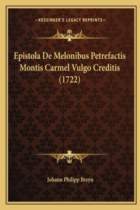 Epistola De Melonibus Petrefactis Montis Carmel Vulgo Creditis (1722)