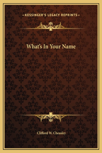 What's In Your Name