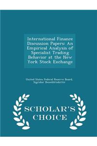 International Finance Discussion Papers