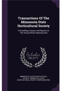 Transactions of the Minnesota State Horticultural Society