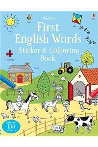 First English Words Sticker and Colouring Book