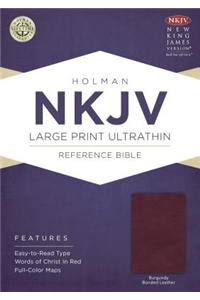 NKJV Large Print Ultrathin Reference Bible, Burgundy