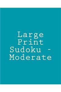 Large Print Sudoku - Moderate
