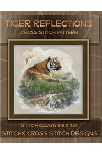 Tiger Reflections Cross Stitch Pattern