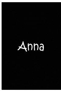 Anna - Black Notebook / Extended Lined Pages / Quality Soft Matte Cover