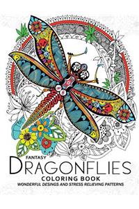 Fantasy Dragonflies Coloring book for Adult