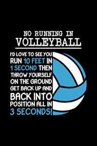 No running in volleyball