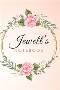 JEWELL'S Customized Floral Notebook / Journal 6x9 Ruled Lined 120 Pages School Degree Student Graduation university