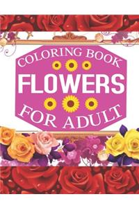 flowers coloring book For adult