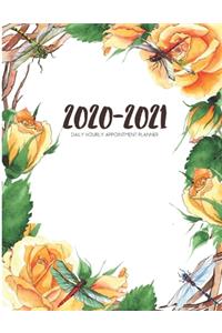 Daily Planner 2020-2021 Watercolor Tea Roses 15 Months Gratitude Hourly Appointment Calendar