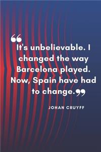 JOHAN CRUYFF Quote Planner For Fc Barcelona Fans
