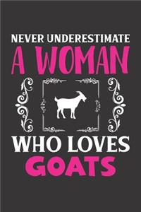 Never Underestimate A Woman Who Loves Goats