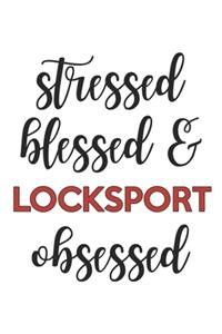 Stressed Blessed and Locksport Obsessed Locksport Lover Locksport Obsessed Notebook A beautiful