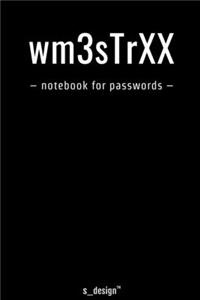 Notebook for Passwords