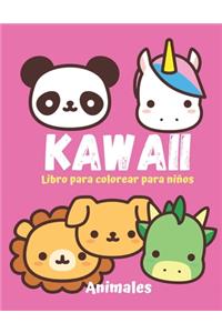 KAWAII Libro para colorear para niños. Animales.