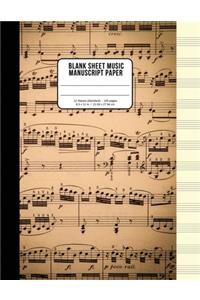 Blank Sheet Music Manuscript Paper