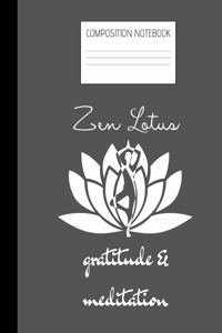 zen lotus Composition Notebook