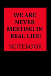 We Are Never Meeting in Real Life Notebook