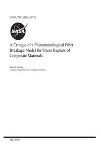 A Critique of a Phenomenological Fiber Breakage Model for Stress Rupture of Composite Materials