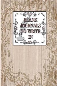 Blank Journals To Write In