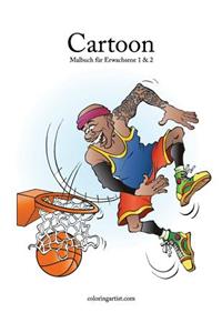 Cartoon-Malbuch für Erwachsene 1 & 2