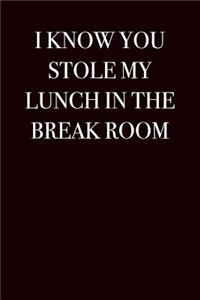 I Know You Stole My Lunch in the Break Room