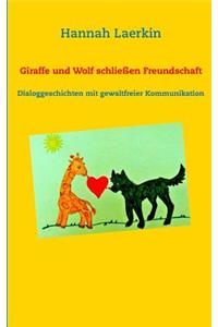 Giraffe und Wolf schließen Freundschaft