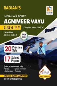 Agniveer Vayu - Indian Air Force Other Than Science Subject (Group-Y) Practice Set & Previous Year Solved Papers Book in English for Exam 2024- English, Maths, Reasoning, General Awareness