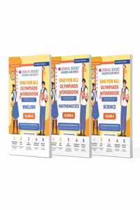 Oswaal One For All Olympiad Workbook Class 6 (Set of 3 Books) Maths Science & English For 2024-25 Exam