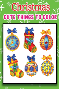 christmas cute things to color