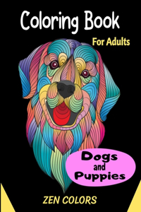 Coloring Book For Adults Dogs and Puppies Zen Colors