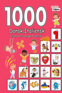 1000 Dansk Italiensk Illustreret Tosproget Ordforråd (Sort-Hvid Udgave): Danish Italian language learning