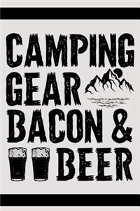 Camping Gear Bacon and Beer