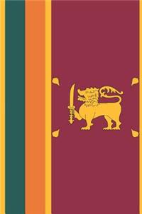 Sri Lanka Flag Notebook - Sri Lankan Flag Book - Sri Lanka Travel Journal