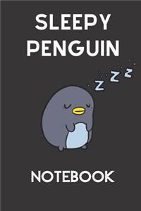 Sleepy Penguin Notebook