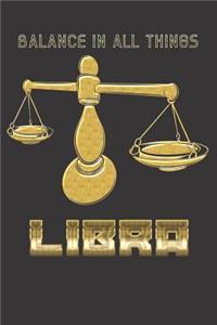 Libra Zodiac Sign Notebook Journal