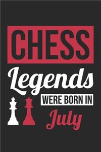 Chess Legends Were Born In July - Chess Journal - Chess Notebook - Birthday Gift for Chess Player