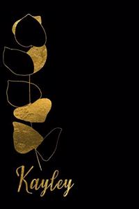 Kayley: Personalized Writing Journal for Women - Elegant Black and Gold