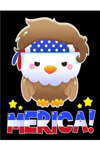 Merica Eagle with American Flag Notebook