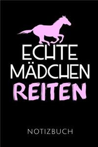 Echte Mädchen Reiten Notizbuch